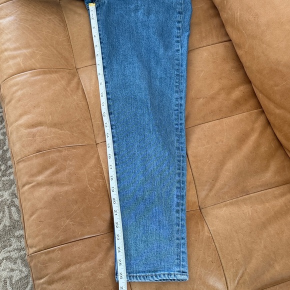 SLVRLAKE Beatnik Ankle Jeans in Pacific Wash Blue High Rise Mom Jeans - Picture 9 of 11